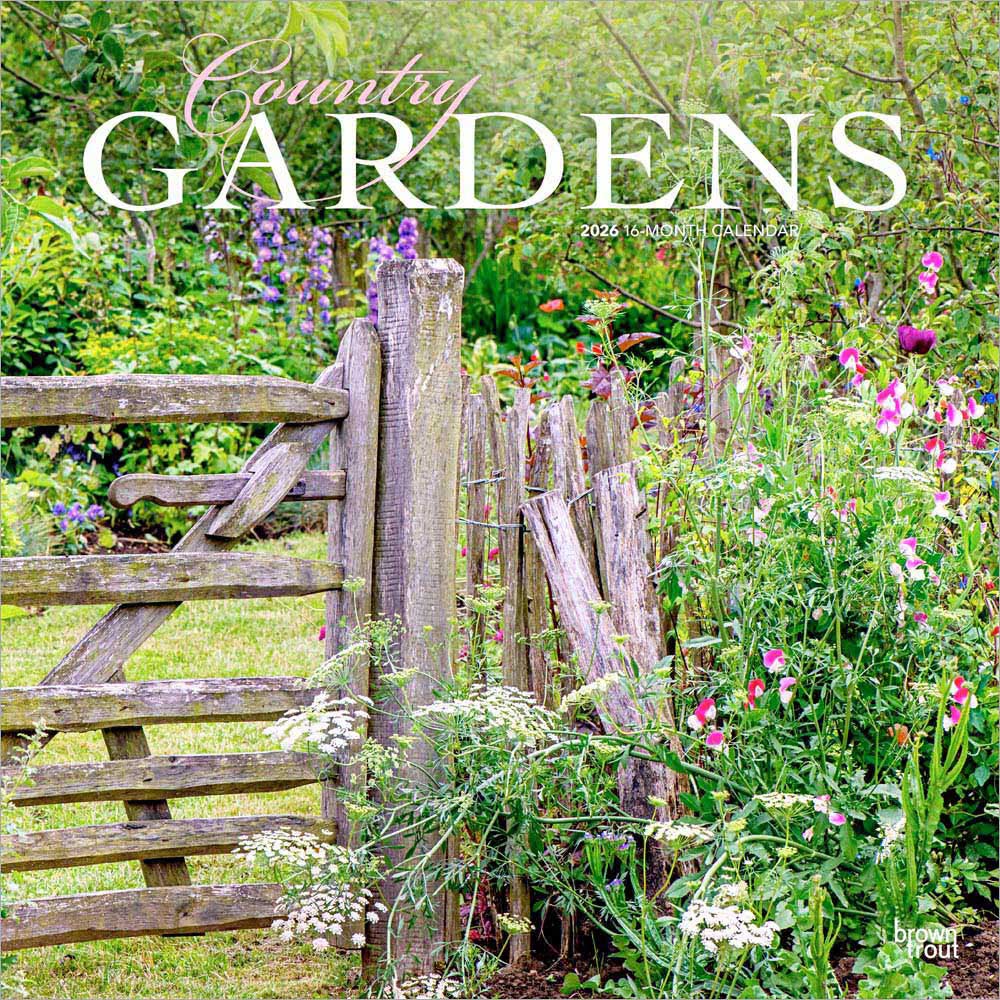 Country Gardens | 2026 12 x 24 Inch (Hanging) Monthly Square Wall