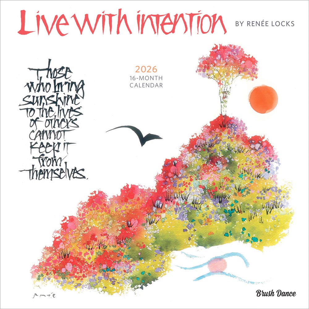 Live with Intention | 2026 12 x 24 Inch (Hanging) Monthly Square