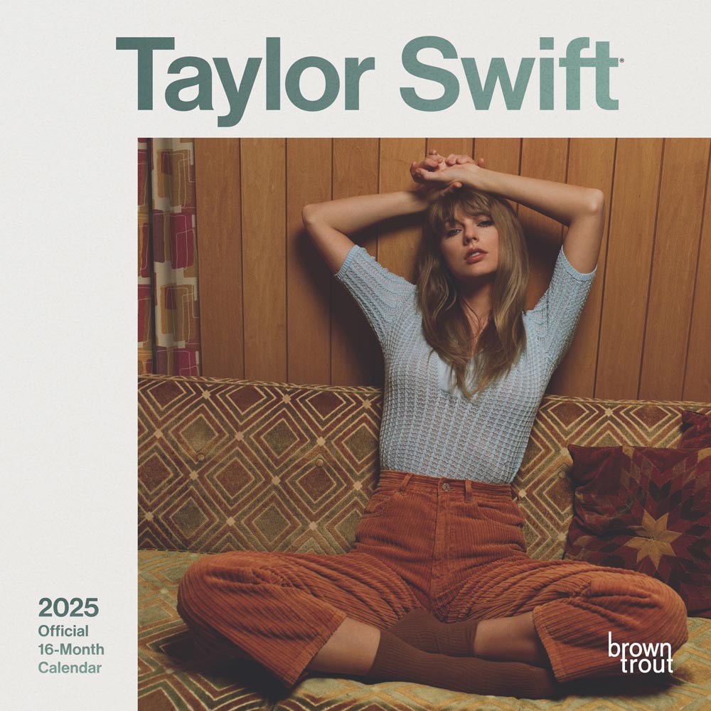 Taylor Swift OFFICIAL | 2025 7 x 14 Inch Monthly Mini Wall Calendar | BrownTrout | Music Pop Singer Songwriter Celebrity