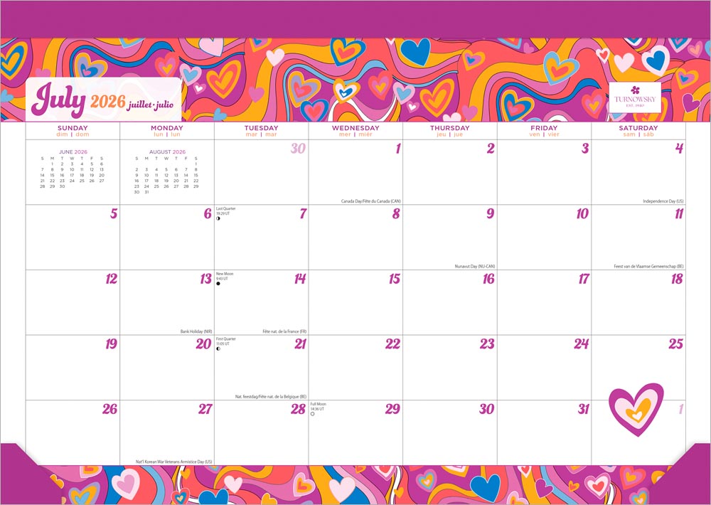 18 Months Monthly Desk Pad Calendar | 2027 14 x 10 Inch July 2026-December 2027
