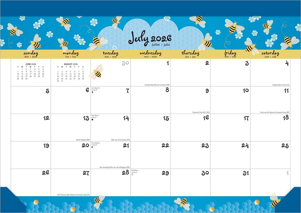 18 Months Monthly Desk Pad Calendar | 2027 14 x 10 Inch July 2026-December 2027