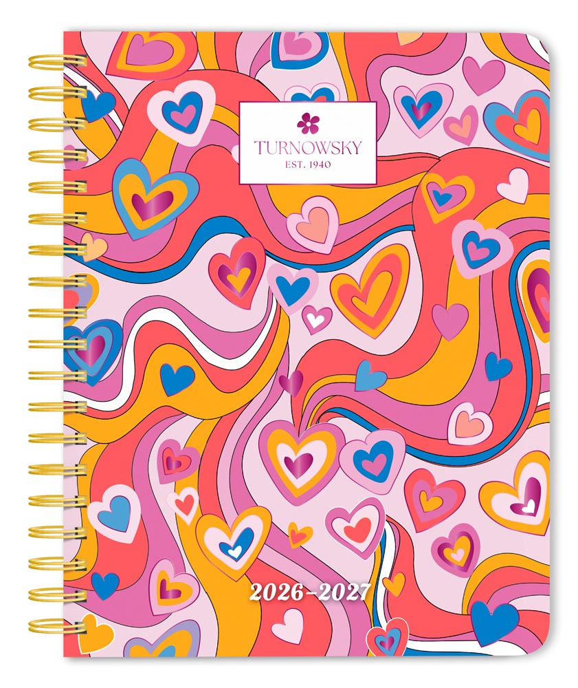 18 Months Weekly Desk Planner | 2027 6 x 7.75 Inch Foil Stamped Cover July 2026-December 2027