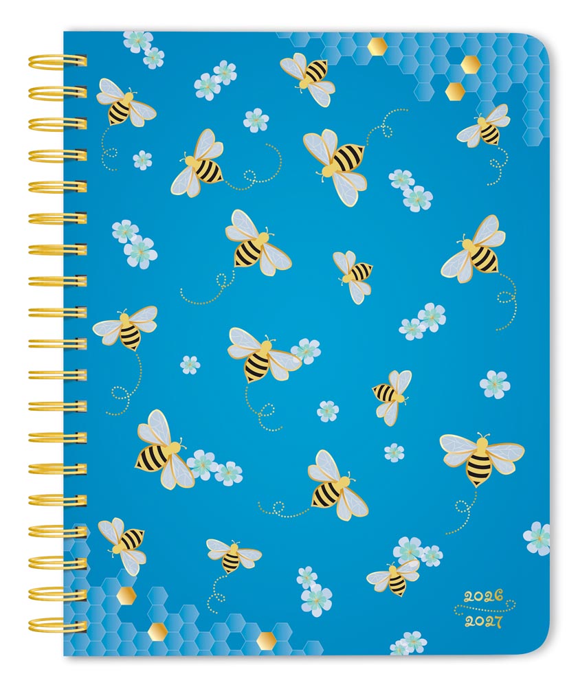 18 Months Weekly Desk Planner | 2027 6 x 7.75 Inch Foil Stamped Cover July 2026-December 2027