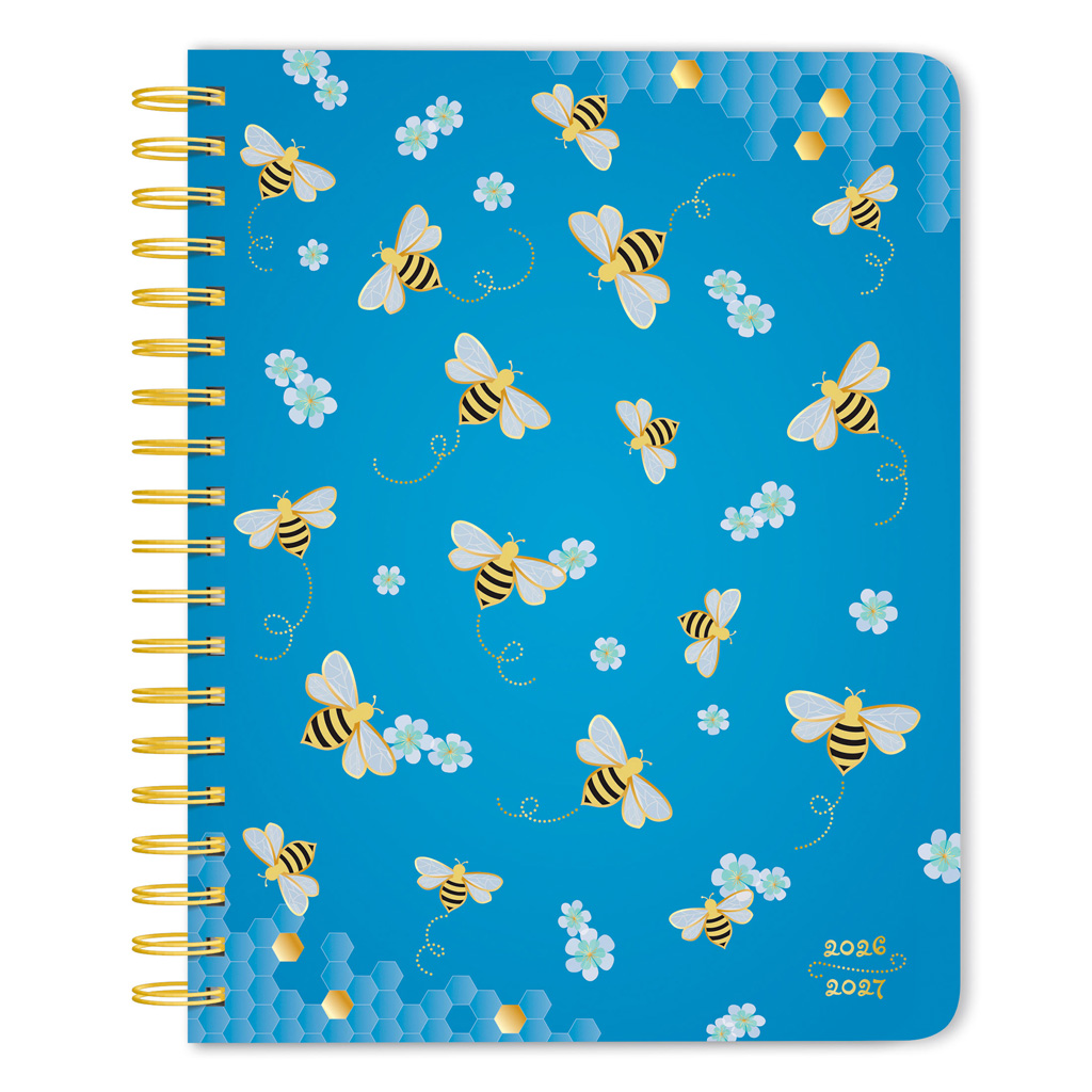 18 Months Weekly Desk Planner | 2027 6 x 7.75 Inch Foil Stamped Cover July 2026-December 2027