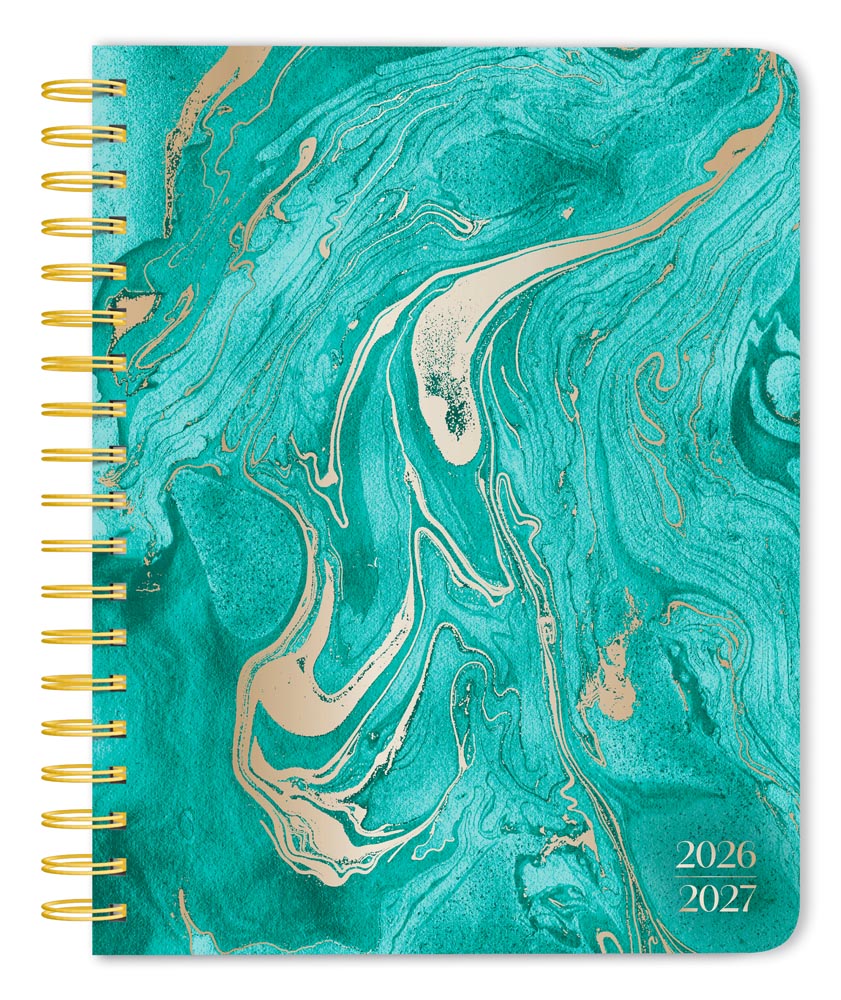 18 Months Weekly Desk Planner | 2027 6 x 7.75 Inch Foil Stamped Cover July 2026-December 2027