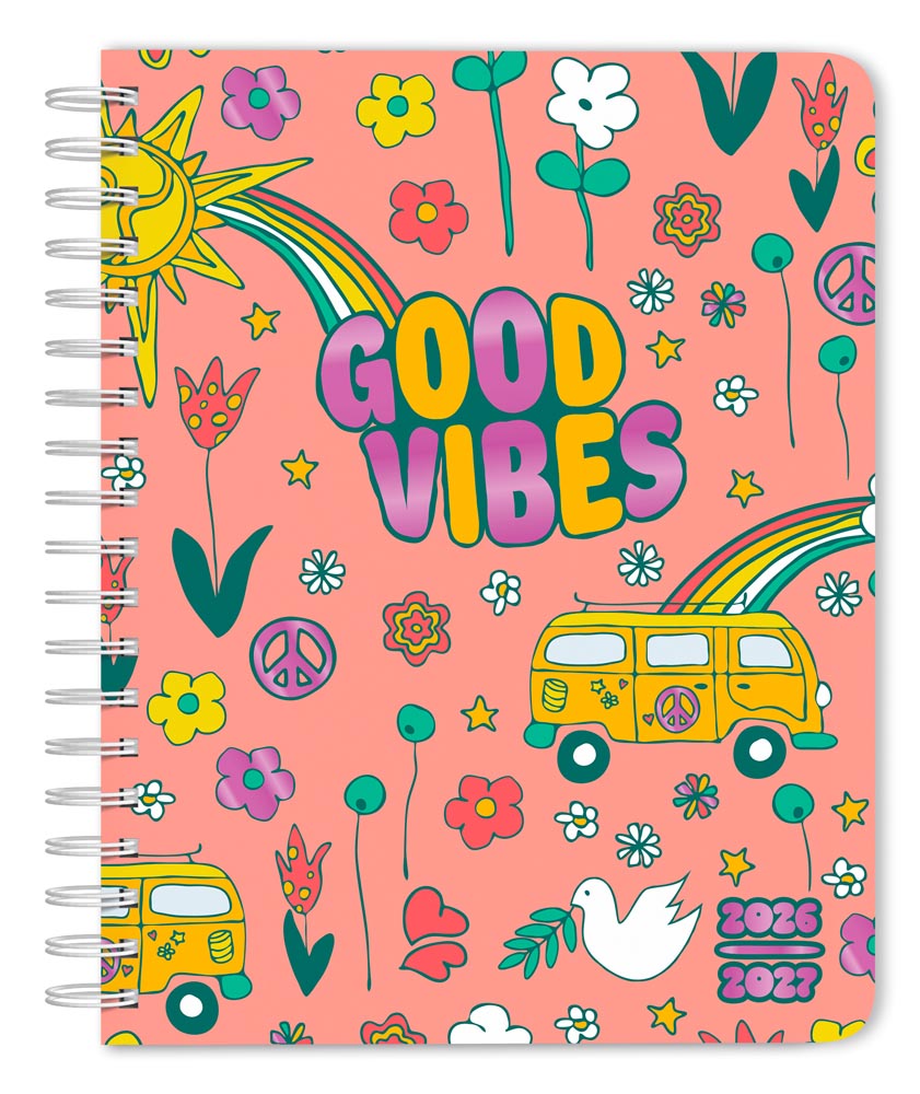 18 Months Weekly Desk Planner | 2027 6 x 7.75 Inch Foil Stamped Cover July 2026-December 2027