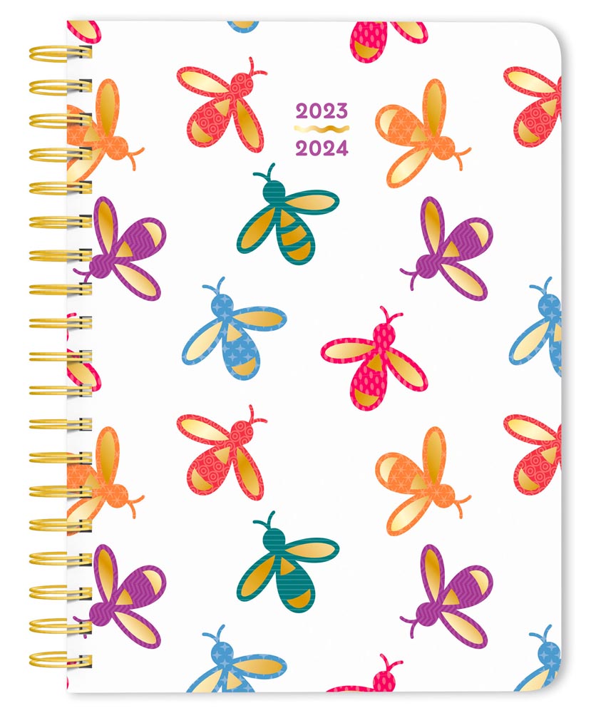 18 Months Weekly Desk Planner | 2024 6 x 7.75 Inch Foil Stamped Cover July 2023-December 2024