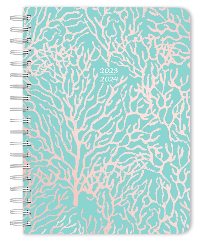 18 Months Weekly Desk Planner | 2024 6 x 7.75 Inch Foil Stamped Cover July 2023-December 2024