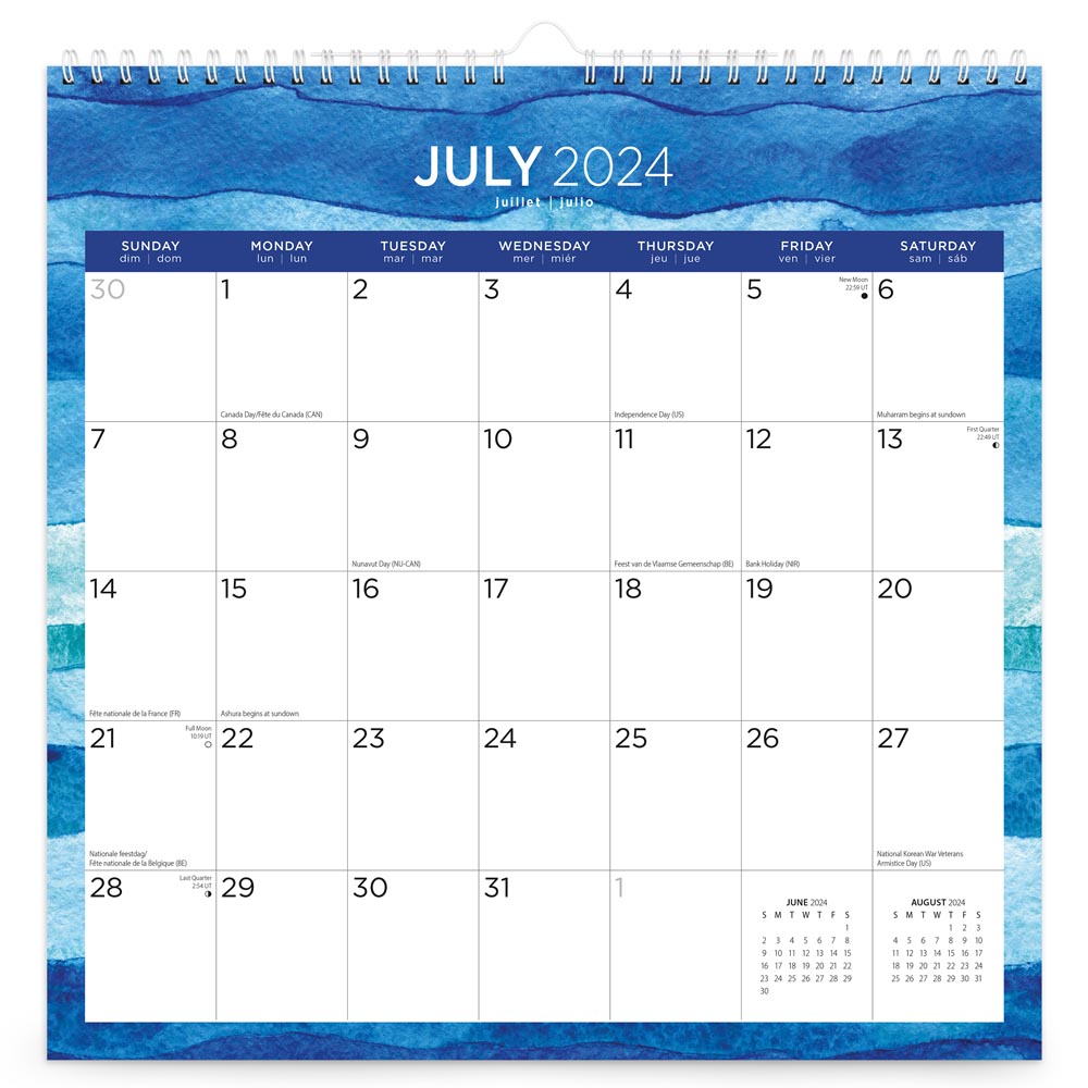 18 Months Monthly Office Wall Calendar | 2025 12 x 24 Inch Sticker Sheet July 2024-December 2025